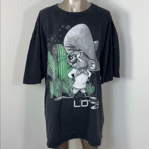 Looney Tunes T Shirt Mens Black Lot 29 Speedy Gonzales Vintage Cartoon Y2K
